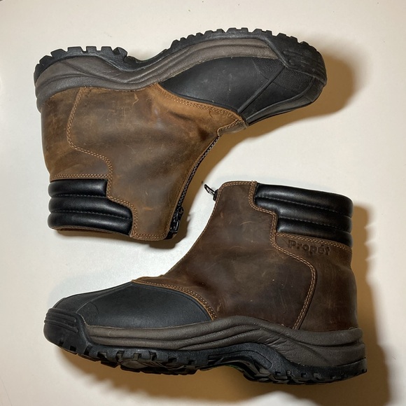 Propet Blizzard Zippered Snow Men's 9.5 XX 5E Brown Black Thinsulate M3792 BRB - Picture 15 of 16